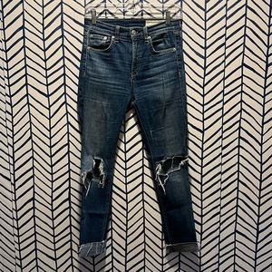 Rag & Bone High rise skinny distressed